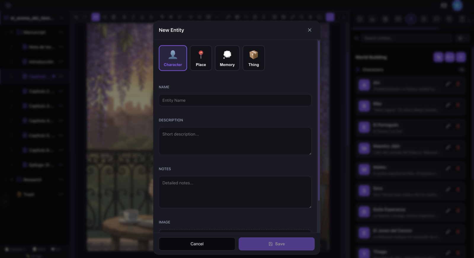 Rayuela Editor - Mentions and Entities