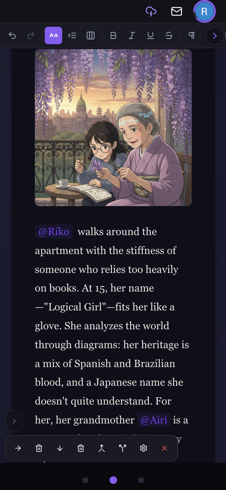 Rayuela Editor Mobile Interface